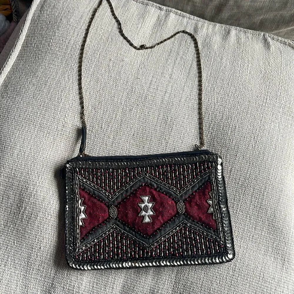 Gorgeous beaded Southwest Steve Madden bag.  No stains!